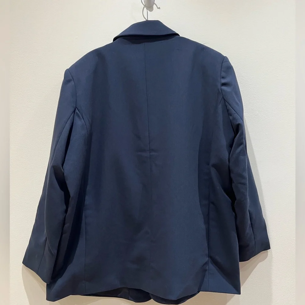 Navy Abercrombie & Fitch Classic Suiting Blazer Size XL Petite - Picture 4 of 4